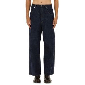 SUNFLOWER Men's Wide Leg Denim Jeans Men BLUE Pants